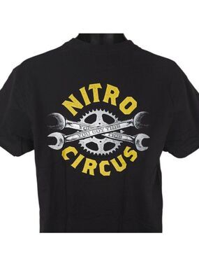 Nitro Circus T Shirt Mens Size Medium Black Action Sports Gears Made In USA